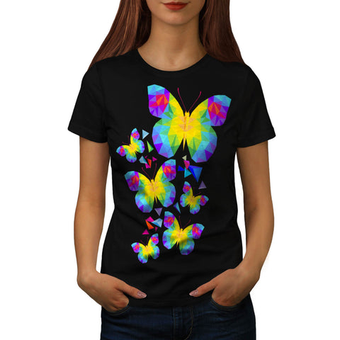 Polygonal Butterfly Womens T-Shirt