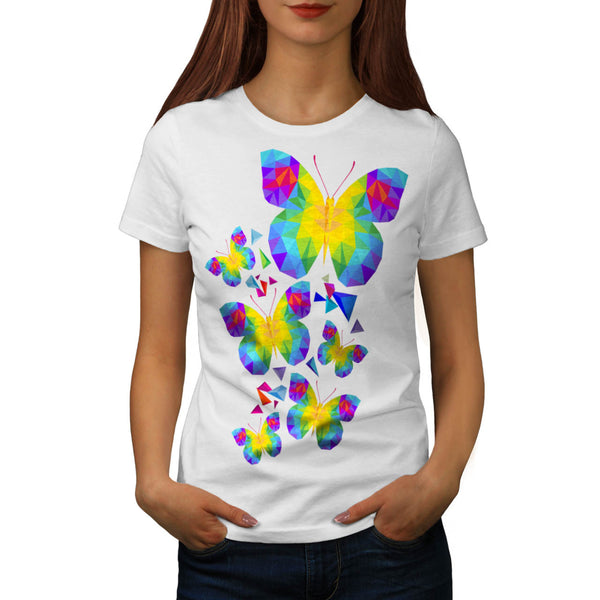 Polygonal Butterfly Womens T-Shirt
