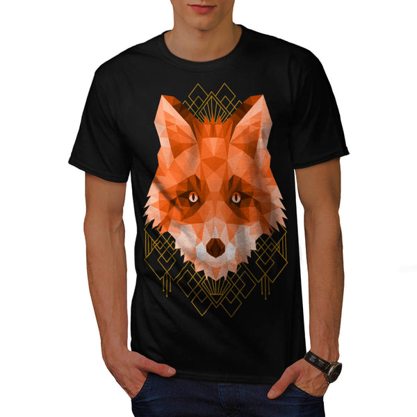Polygonal Fire Fox Mens T-Shirt