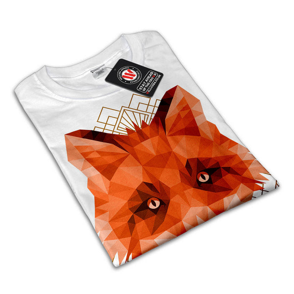 Polygonal Fire Fox Womens T-Shirt