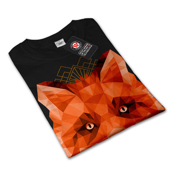 Polygonal Fire Fox Mens Long Sleeve T-Shirt