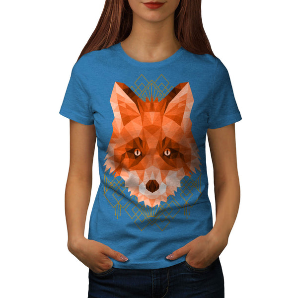 Polygonal Fire Fox Womens T-Shirt