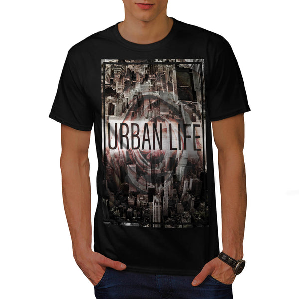 Cityscape Mirror Mens T-Shirt