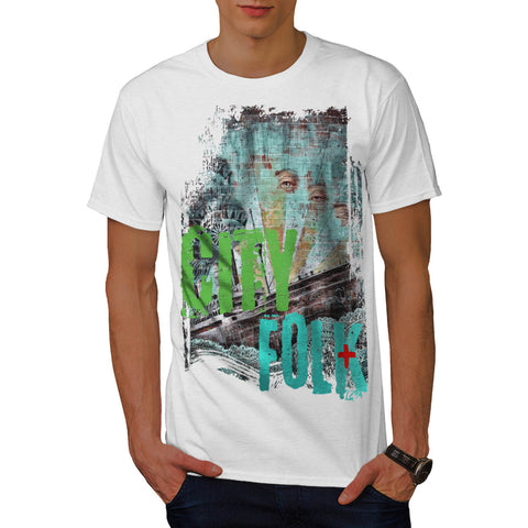 Graffiti City Folk Mens T-Shirt