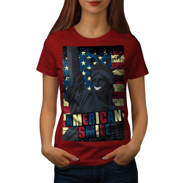American Smile Funny Womens T-Shirt