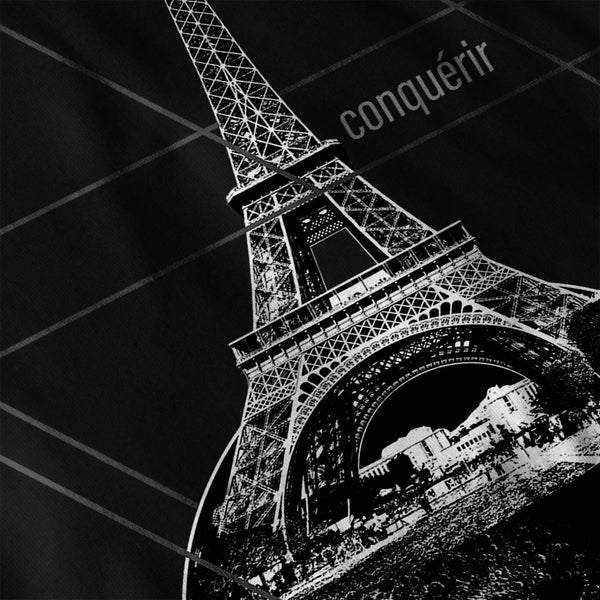 Paris Conquers Moon Womens T-Shirt