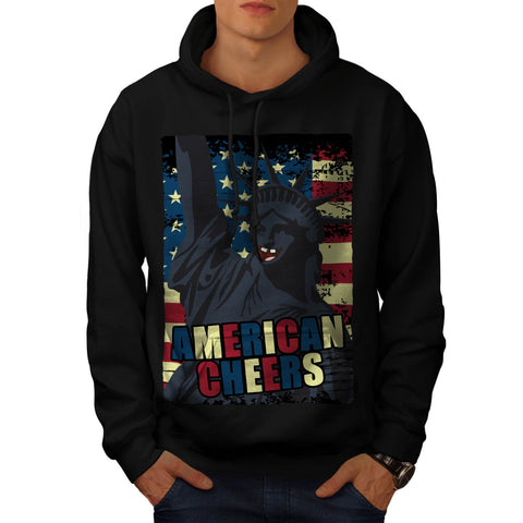 USA Liberty Cheer Mens Hoodie