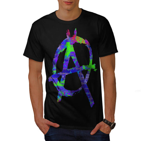 Anarchy Symbol Color Mens T-Shirt