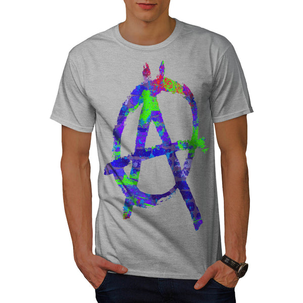 Anarchy Symbol Color Mens T-Shirt