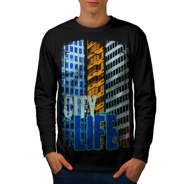 City Life Building Mens Long Sleeve T-Shirt