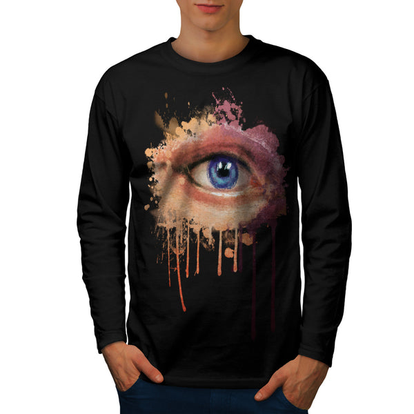 Mystic Eye Splatter Mens Long Sleeve T-Shirt