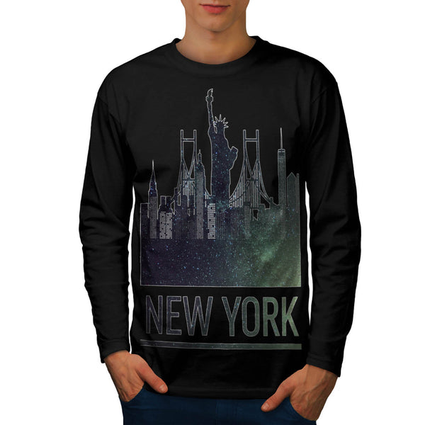 Sparkling New York Mens Long Sleeve T-Shirt