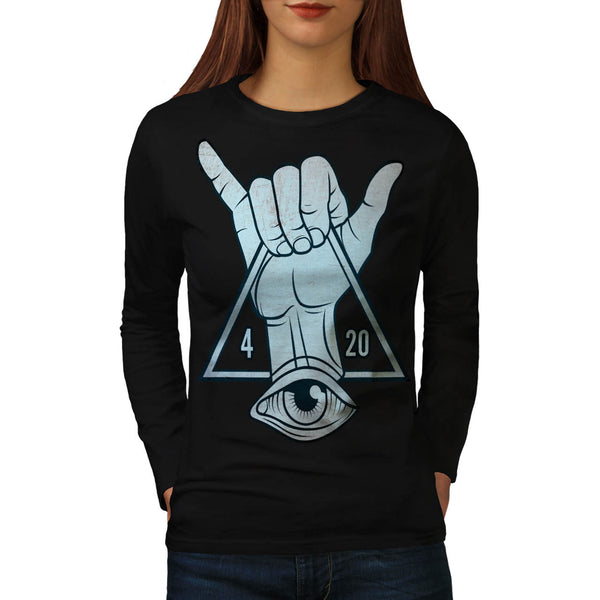 Rastaman Illuminati Womens Long Sleeve T-Shirt