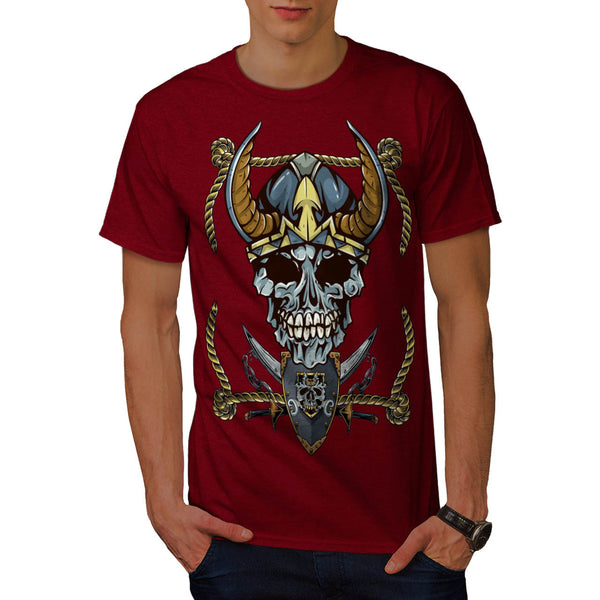 Skull War Head Body Mens T-Shirt