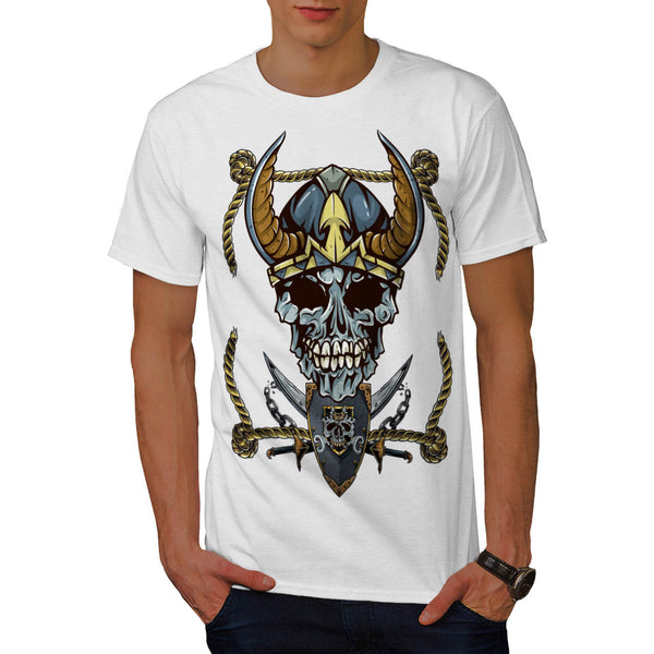 Skull War Head Body Mens T-Shirt