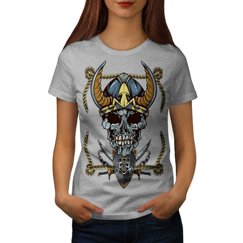 Skull War Head Body Womens T-Shirt