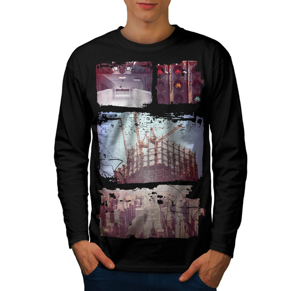 Urban Life Collage Mens Long Sleeve T-Shirt