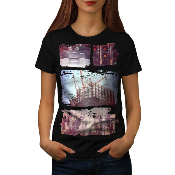 Urban Life Collage Womens T-Shirt