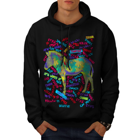 Inspirational Zebra Mens Hoodie