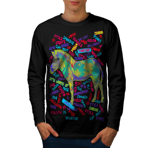 Inspirational Zebra Mens Long Sleeve T-Shirt