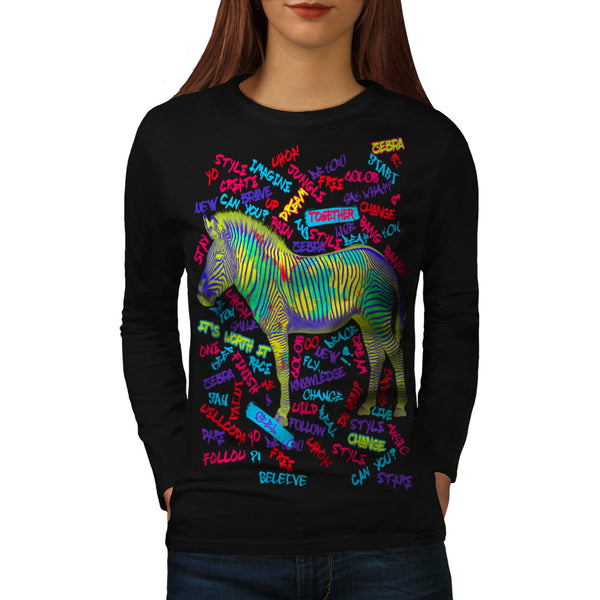 Inspirational Zebra Womens Long Sleeve T-Shirt