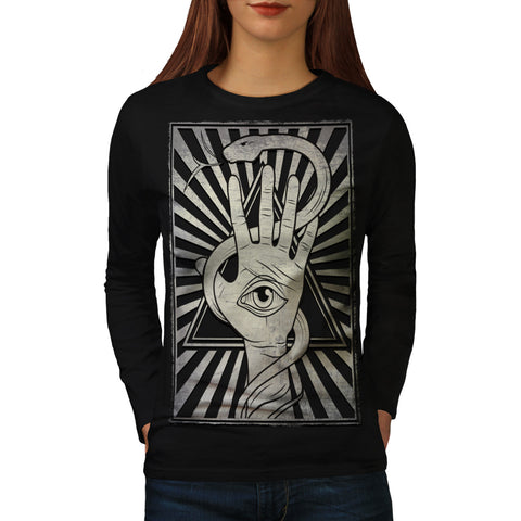 Illuminati Serpent Womens Long Sleeve T-Shirt