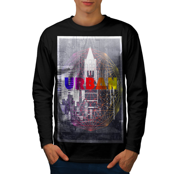 Urban Network Orb Mens Long Sleeve T-Shirt