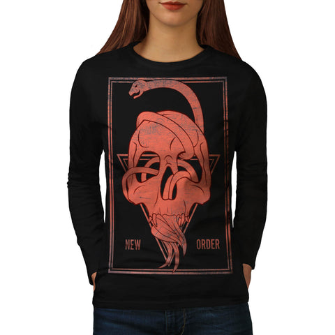 Illuminati Serpent Womens Long Sleeve T-Shirt