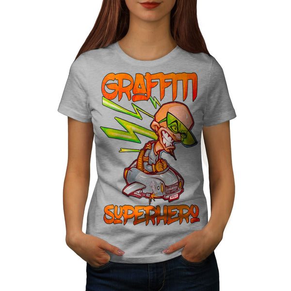 Graffiti Superhero Womens T-Shirt