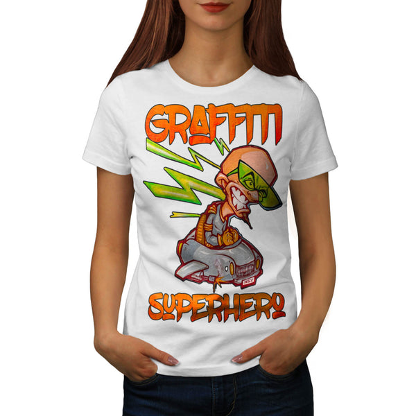 Graffiti Superhero Womens T-Shirt