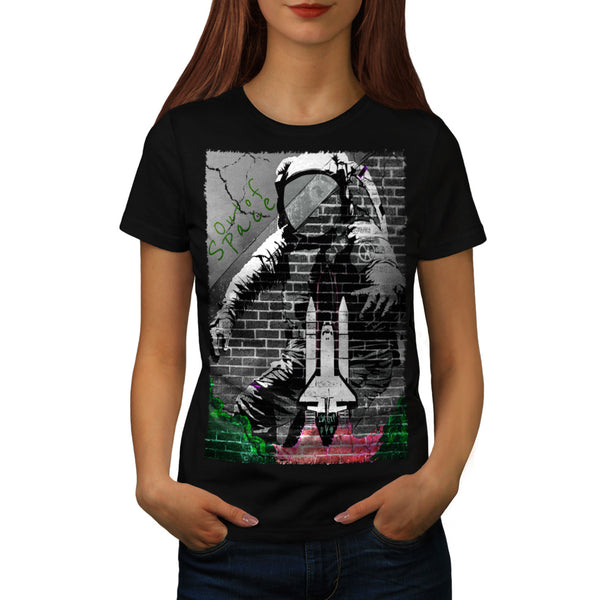 Astronaut Graffiti Womens T-Shirt