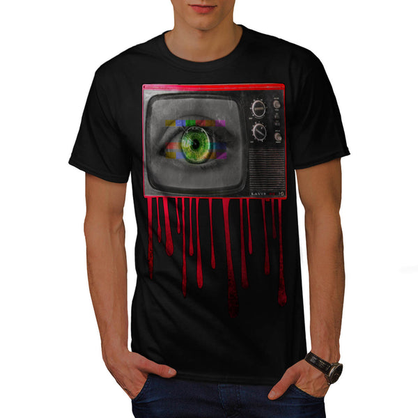 Creepy Televison Eye Mens T-Shirt