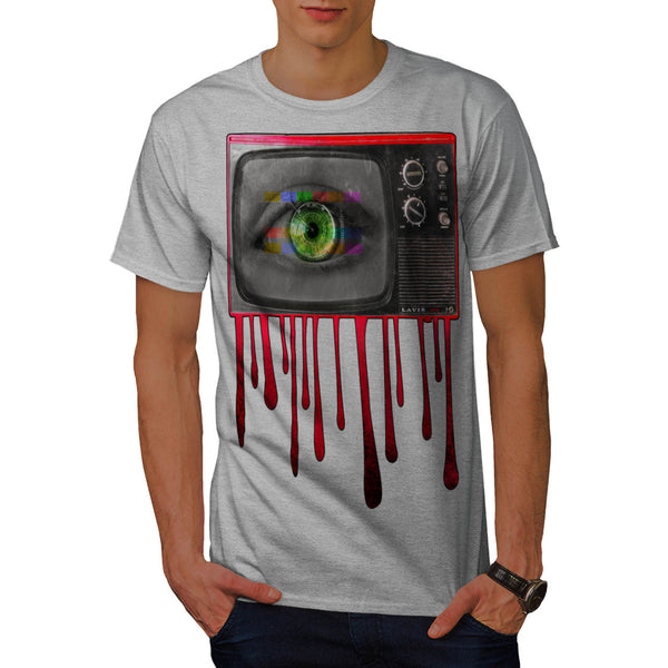 Creepy Televison Eye Mens T-Shirt