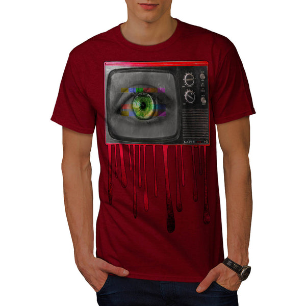 Creepy Televison Eye Mens T-Shirt