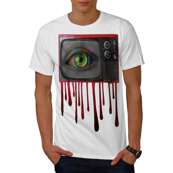 Creepy Televison Eye Mens T-Shirt