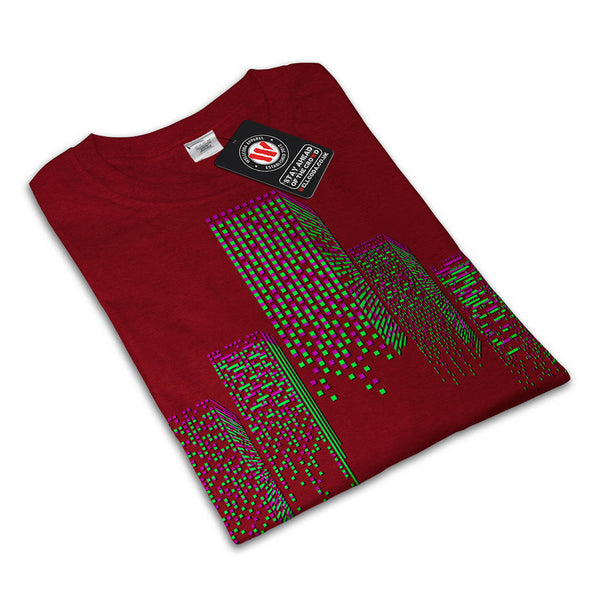 City Cube Pattern Mens T-Shirt