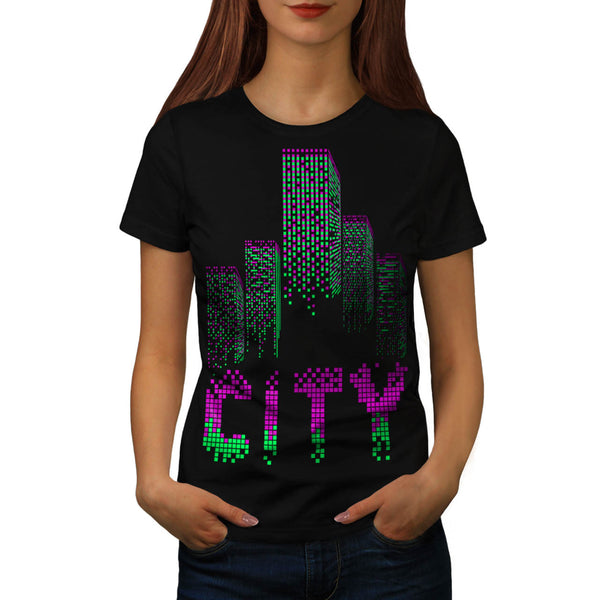 City Cube Pattern Womens T-Shirt