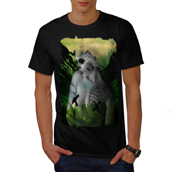 Forest Skeleton Lady Mens T-Shirt