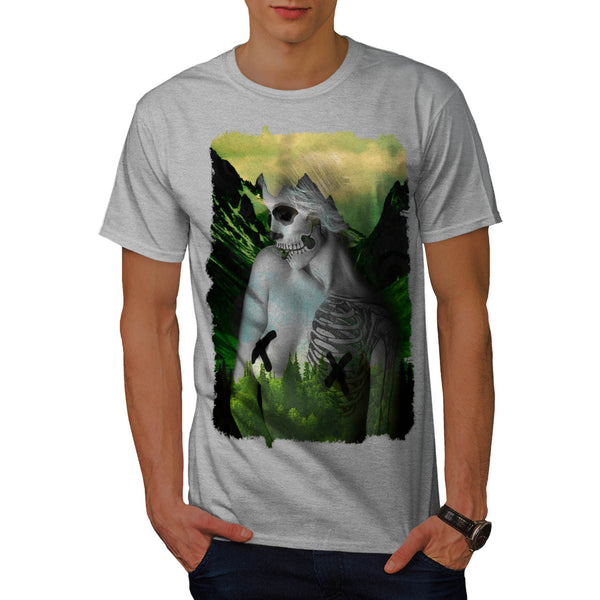 Forest Skeleton Lady Mens T-Shirt