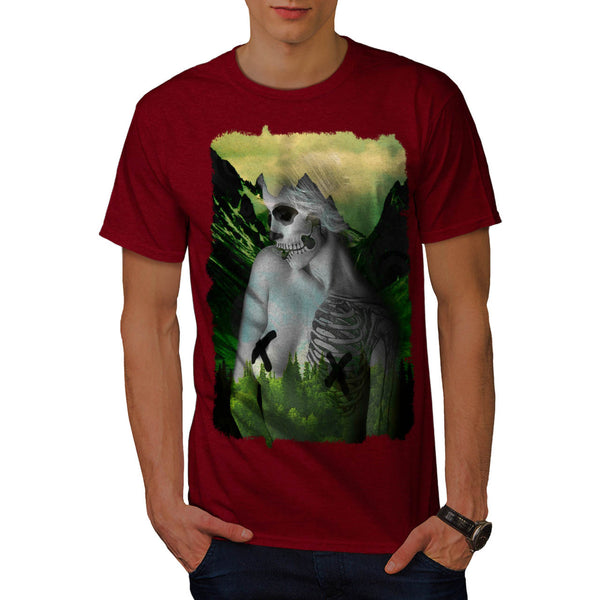 Forest Skeleton Lady Mens T-Shirt