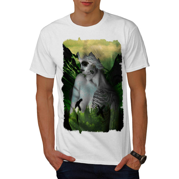 Forest Skeleton Lady Mens T-Shirt