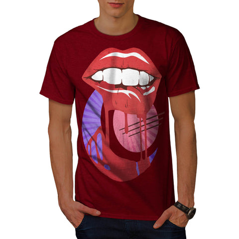 Moonlight Lip Lick Mens T-Shirt