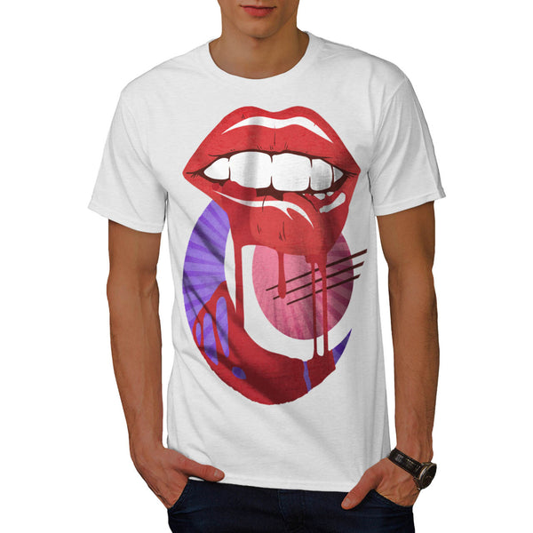 Moonlight Lip Lick Mens T-Shirt