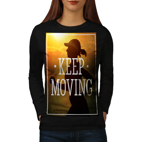 Keep Moving Jogger Womens Long Sleeve T-Shirt
