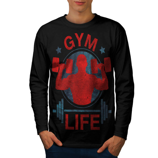 Gym Life Enthusiast Mens Long Sleeve T-Shirt