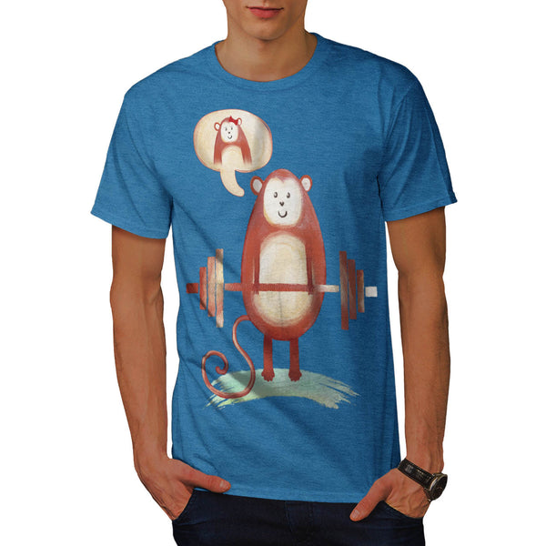 Weightlifting Monkey Mens T-Shirt