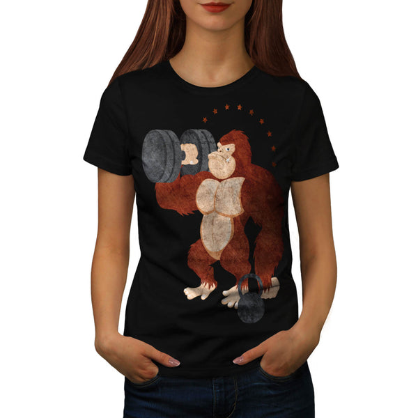 Gorilla Workout Time Womens T-Shirt
