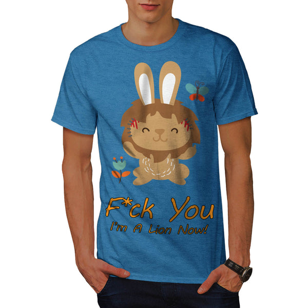 Happy Rabbit Lion Mens T-Shirt