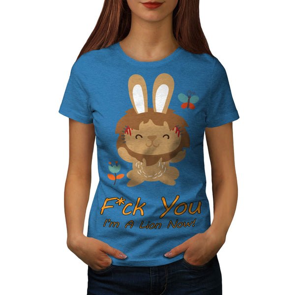 Happy Rabbit Lion Womens T-Shirt