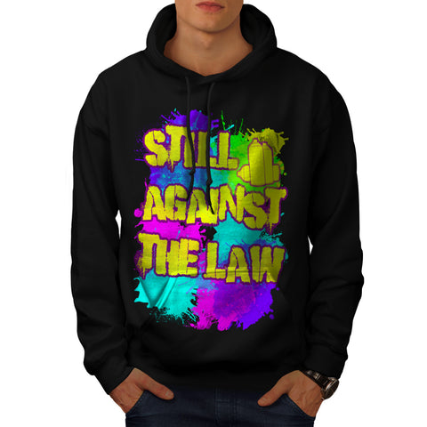 Graffiti Against Law Mens Hoodie
